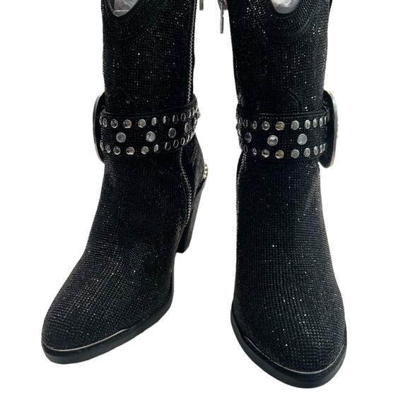 Boots - Rhinestones boots - Sheriff Shine Boots - Black NWT - Picture 13 of 16